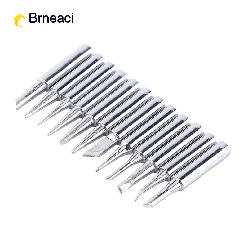 Brneaci 12 шт. бессвинцовый паяльник наконечники паяльный наконечник 900M-T паяльная станция инструмент