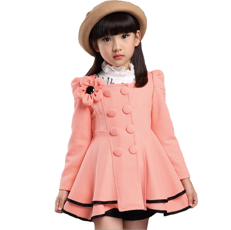 Image High quality Children Coat fashion Flower baby Jacket coat for Autumn and winter infant outerwear Baby Clothes 4 10 years old