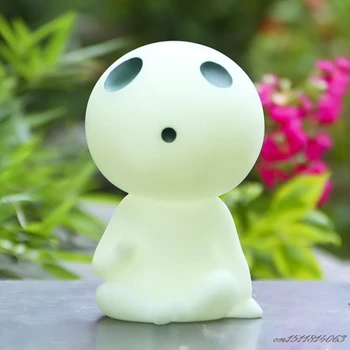 

SJFC Miyazaki Hayao Model Piggy Bank Glow in dark Money Box Toy Princess Mononoke Kodama Tree Spirit Action Figures Toys 16cm