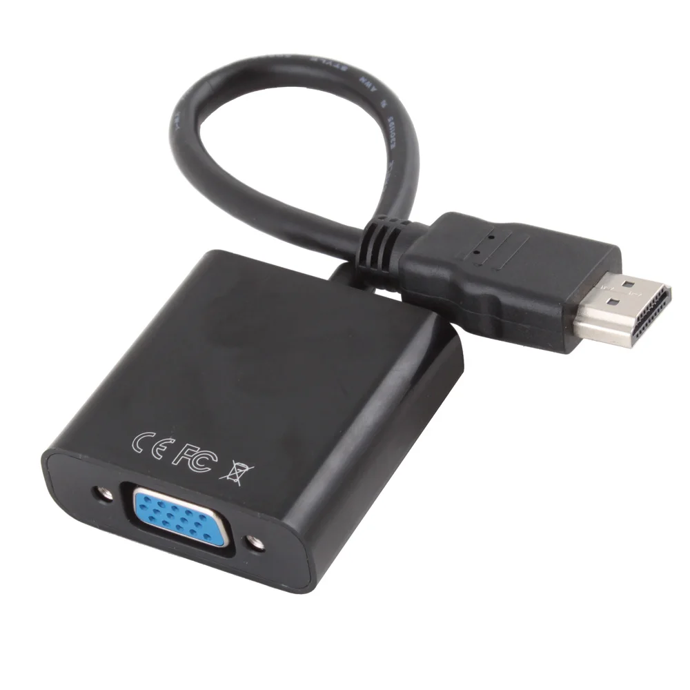 Hdmi Male To Vga Female Video Converter Adapter Cable W Chipset For Pc