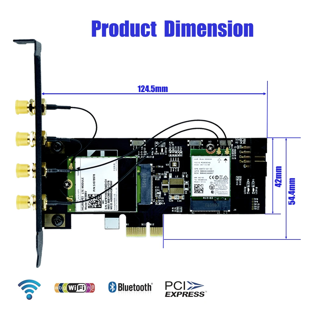 ПК Wifi адаптер NGFF M.2 ключ B и ключ A к PCIe X1 сетевая карта со слотом для sim-карты 5dBi WiFi антенна для 3g/4G модуль WiFi карта