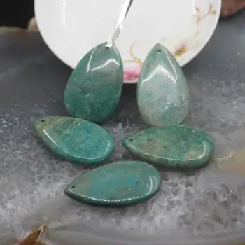 

New! 5pcs/lot Top Drilled Peruvian Amazonite Drop Slab Pendants,Natural Amazonite Jaspers Slice Nugget Cabochon Charms Jewelry