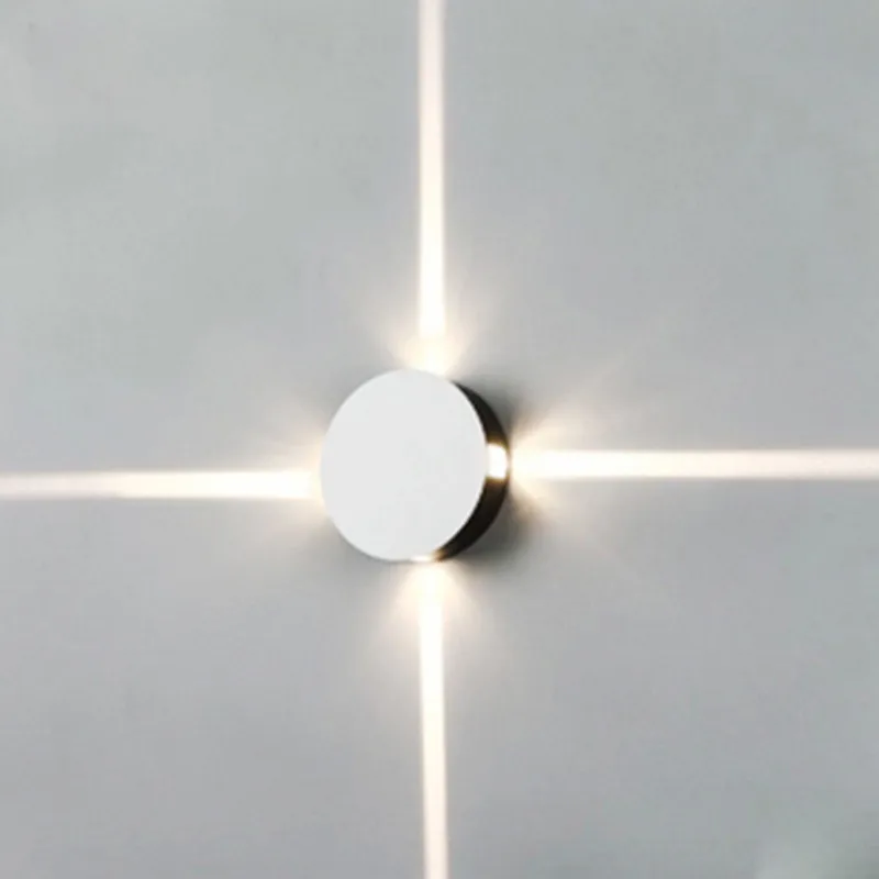 Round style 4 Narrow Beam indoor Wall Lamp Wall Light AC90~260V LED Architectural Facade ...