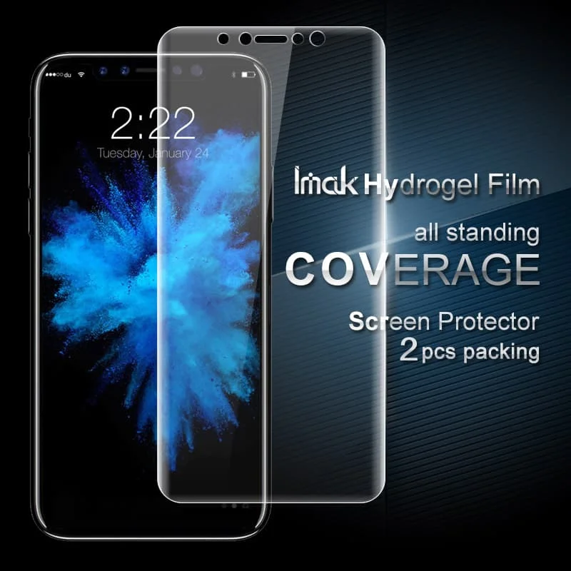 IMAK 2PCS Packing for iphone X Soft Hydrogel Full Screen Protector