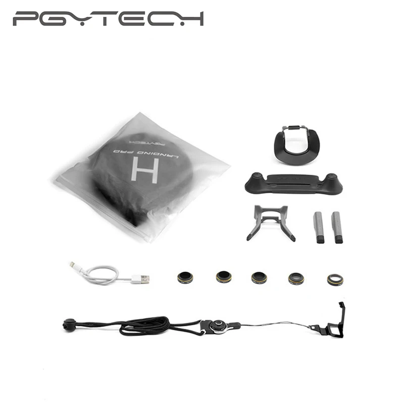 

7 Pcs/Set PGYTECH DJI Mavic Pro Drone Accessories kitLanding Gear Extension Lens Hood Filter Control Hook Cable Landing Pad
