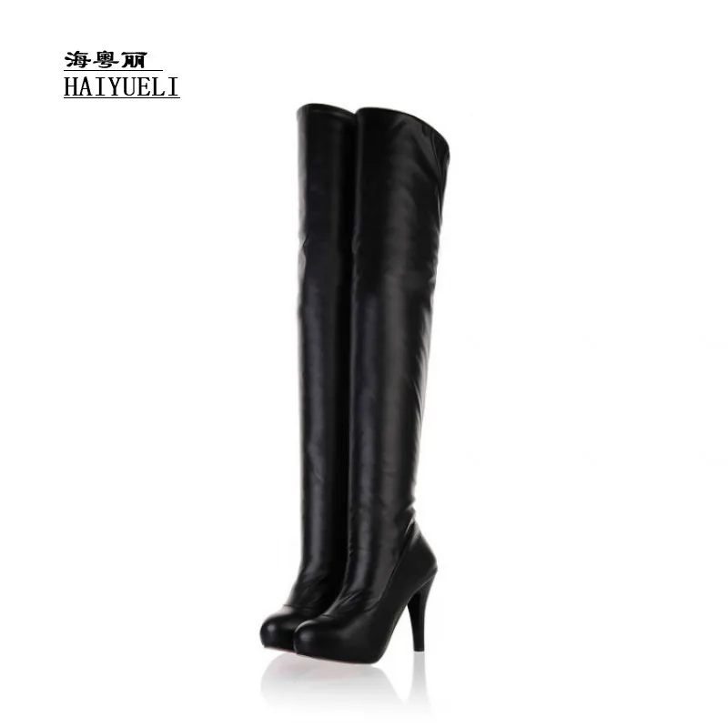 

The New Fashion Sexy Autumn Winter Boots Knee-high Boots Women High-heeled Shoes