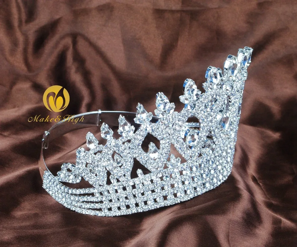 World beauty Pageant Tiara головная повязка с прозрачными австрийскими стразами корона аксессуары для волос парад Свадебные вечерние костюмы