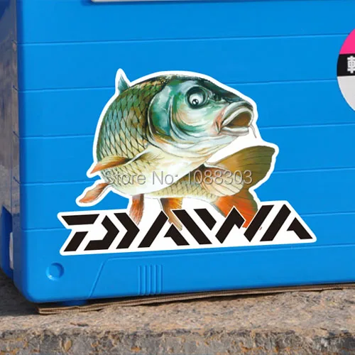 

3 Sizes Car Styling Go Fishing realistic Fish Carp FishingShow Car Whole Body Sticker Window Fish Tank Decals Reflecive 3M H1167