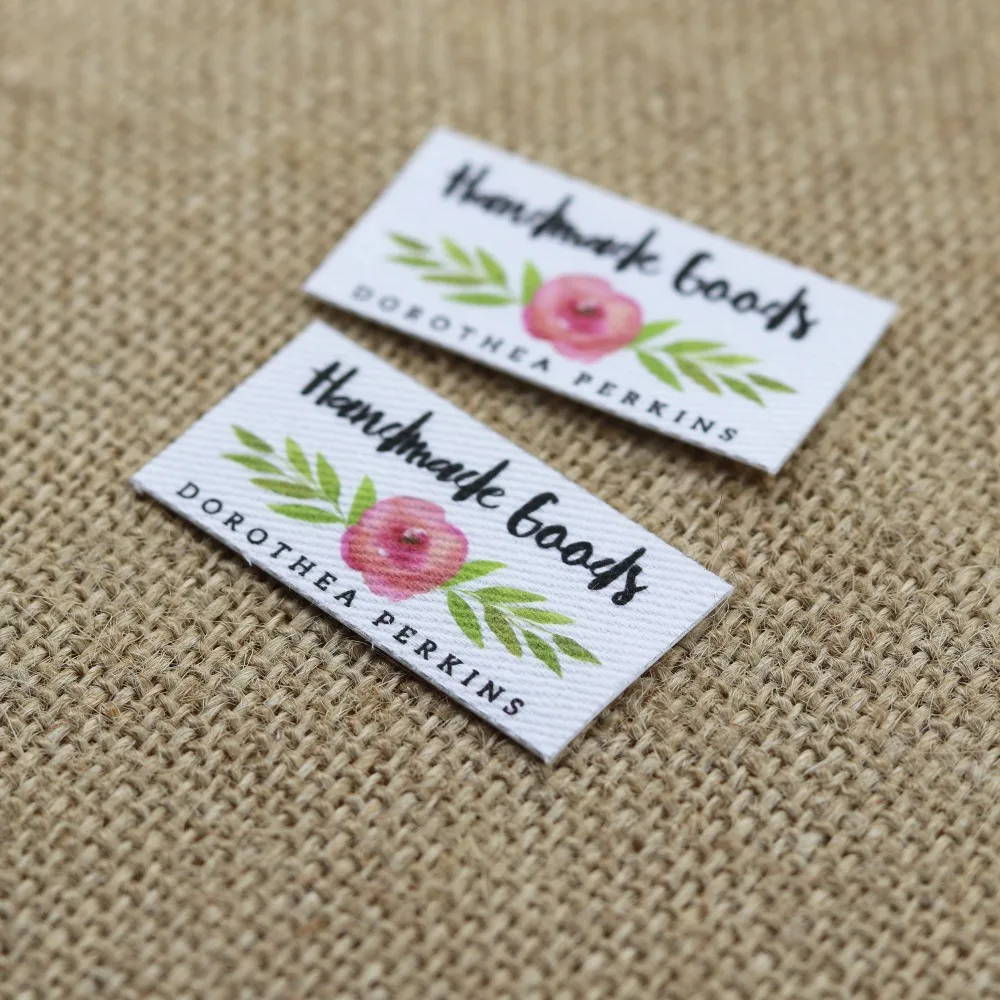 80 pieces Custom logo labels Name iron on label Clothing tags Organic Cotton Labels|Этикетки для одежды| |