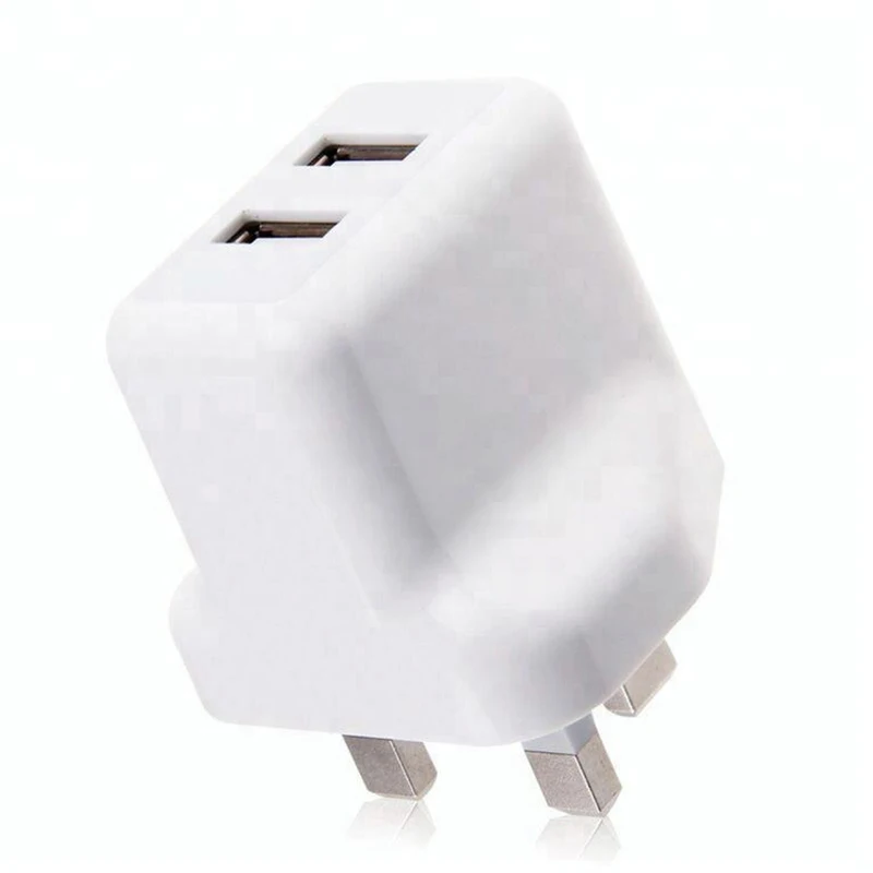 

5V 3.1A UK Plug 2 Port Usb Wall Charger 3 Pin Mobile Phone Wall Travel Charger Adapte