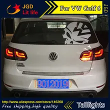 Задние фонари для VW Volkswagen Golf 6 2009-2013 светодиодный задний фонарь задний багажная лампа крышка drl+ сигнал+ тормоз+ обратный