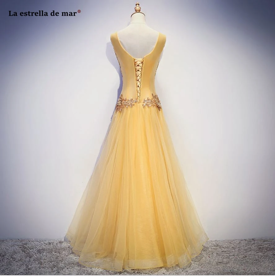 Vestido madrinha высокое качество на заказ Тюль Кристалл сексуальный V шеи линия Золотой Красный персик длинные платья подружек невесты Плюс Размер