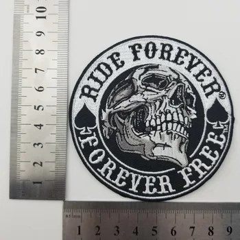 Skull Outlaw Anarchy Biker Patch 1