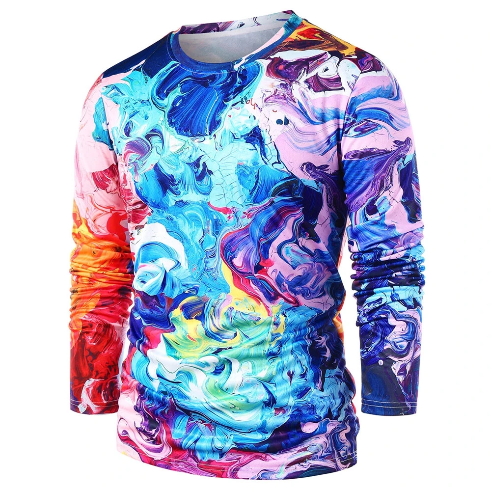 New Arrivals Men 3d T shirt Splashed Paint Pattern Print ...