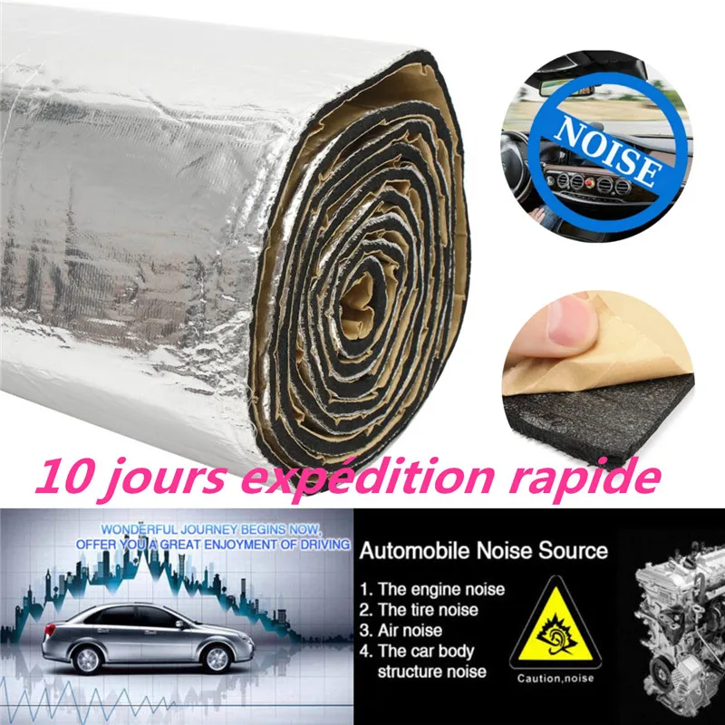 100cm x 50cm Door Trunk Firewall Engine Cover Insulation Car Noise Insulation Car Sound Deadener
