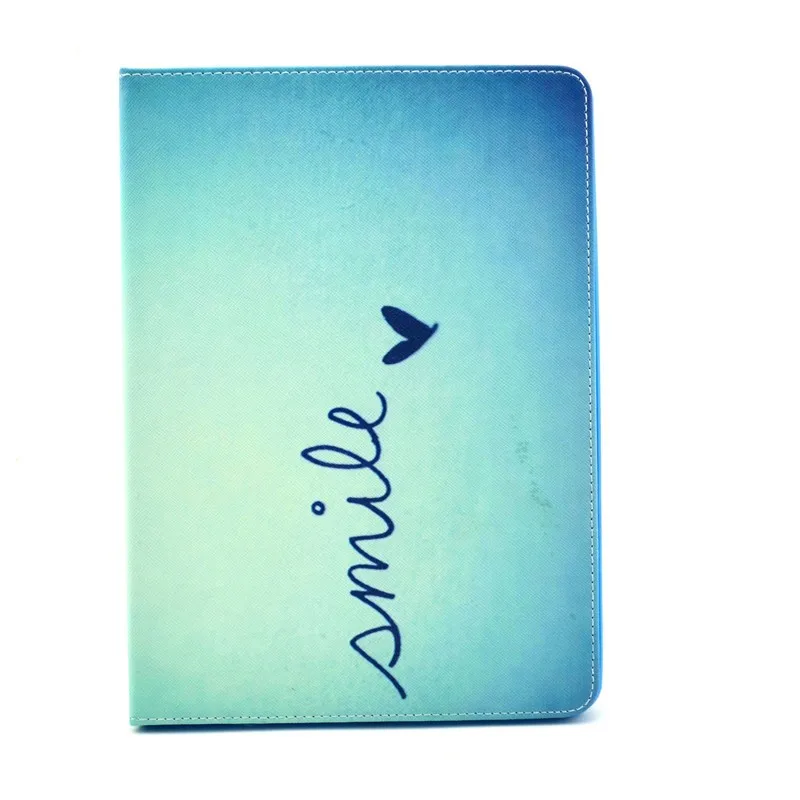 PU Leather Case For iPad Air 2 6 Case Fashion Cartoon Tower Folio Stand Tablet Cover 9.7 Inch Protector Skin For iPad Air 2 New  (18)