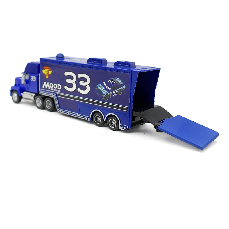 Дисней Pixar Cars No.33 Mack Truck + маленький автомобиль настроения 1:55 литья под давлением