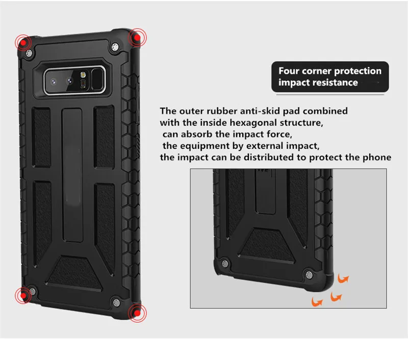 Монарх перо-светильник прочный военный падение протестированный чехол для телефона для samsung Galaxy S10 S9 S8 Plus Note 10 9 8 N9500 Note9 Note8
