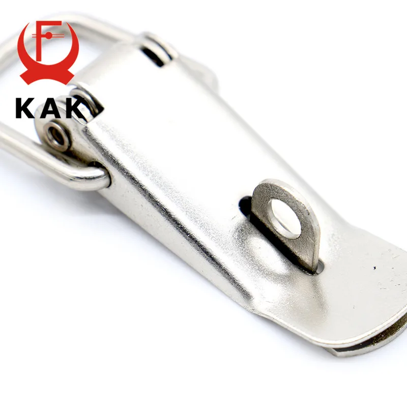 KAK J106 Cabinet Boxes Spring Loaded Latch Catch Toggle Locks Hasp 27*63 Iron Hasp For Sliding Door Window Cabinet furniture hardware toggle latches jewelry box hasps decorative latches