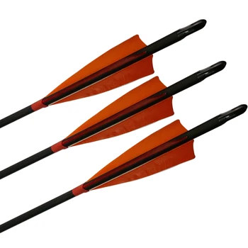

12pcs New Spine 400 Fiberglass Arrow Turkey Feather Replaceable Field Point Arrowhead 30' Length Archery Bow Hunting Shooting