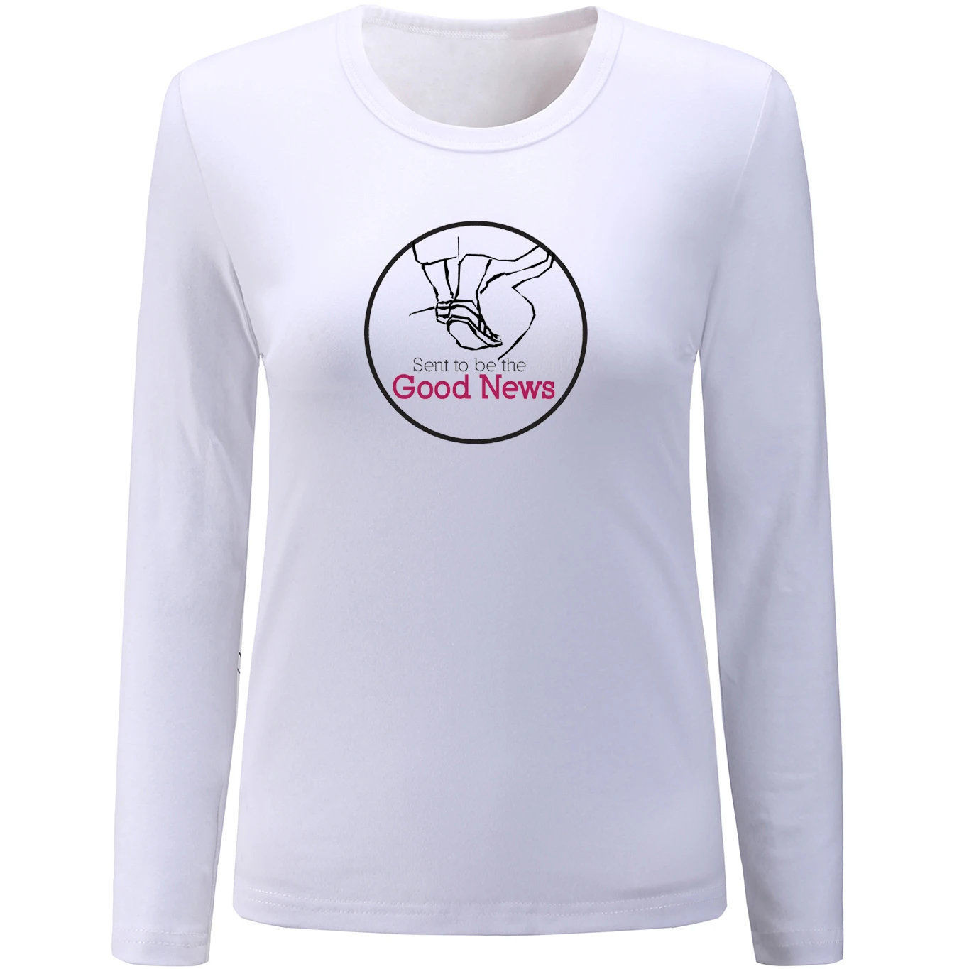 line Shop I Love You Love Quotes Spring Couple T shirt Spiritual Theme Sent To Be The Good News Graphic T Shirt Women Girl Lady Tshirt