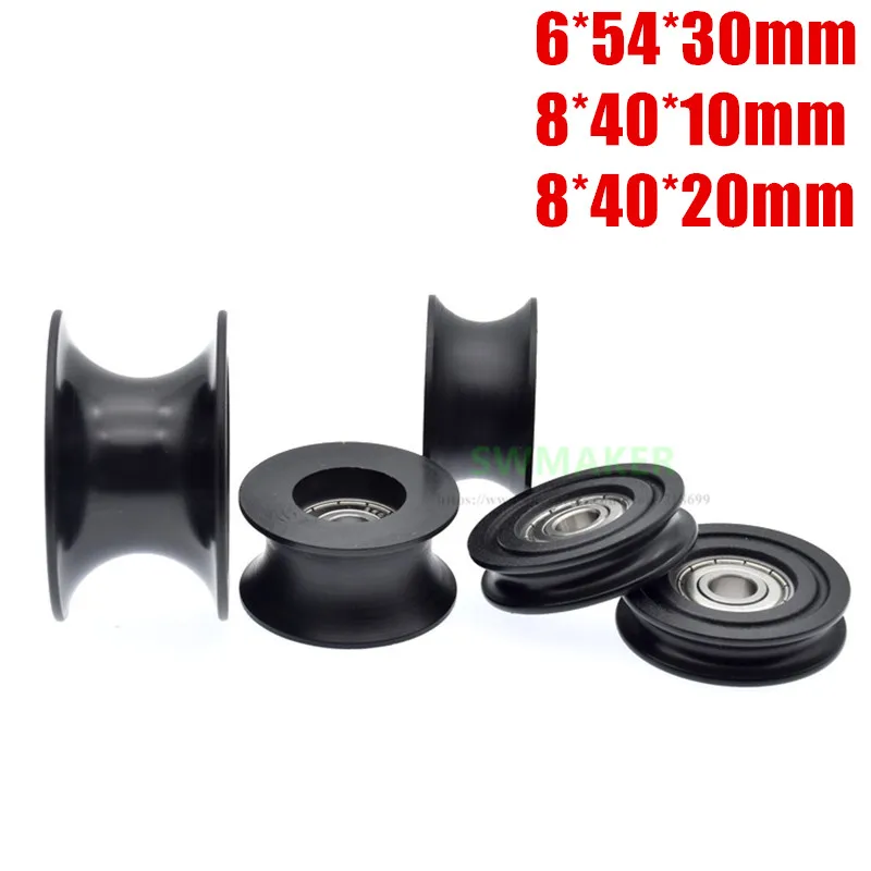 pulley plastic guide wheel - plastic 420 stainless steel bearing Bore Diameter: 8x40x10mm Fevas 1pcs 84010mm 84020mm 65430mm groove U roller pulley plastic guide wheel - plastic 420 stainless steel bearing Bore Diameter: 8x40x10mm Fevas 1pcs 84010mm 84020mm 65430mm groove U roller