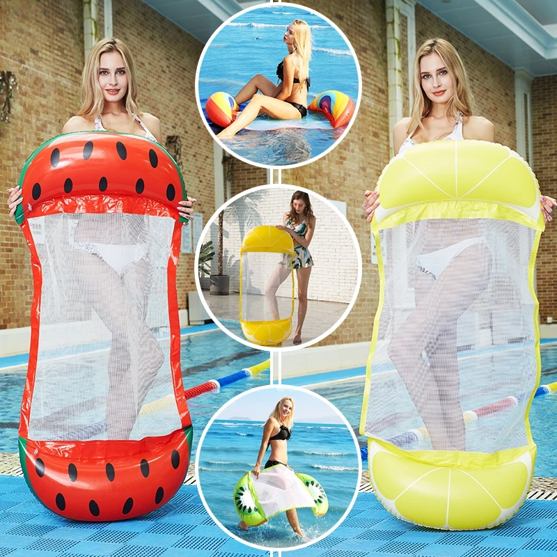 Best 2019 New Foldable Floating Water Hammock Floating Chair Inflatable Air Mattress Swimming Pool Inflatable Hammock Bed Toys