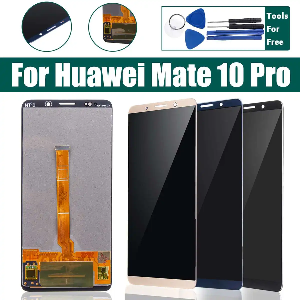 

LCD Display + Touching Screen Digitizer For Huawei Mate 10 Pro Replacement Accessories+Open Repair Tools