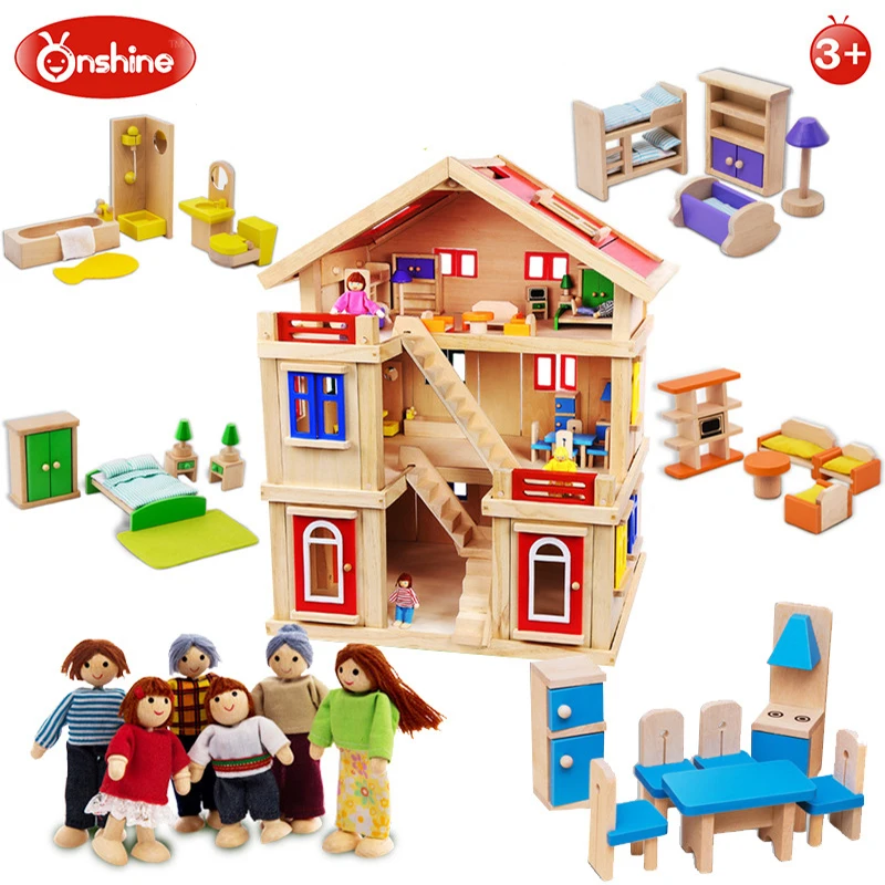 

6 styles pretend play children Simulated woodiness Furniture toy DIY parent-child interaction Scene simulation children Gifts