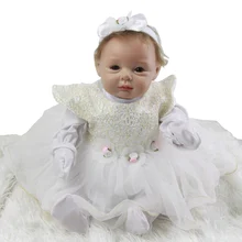 New Style 22 Inch 55 cm Reborn Baby Dolls Soft Silicone Newborn Silicone Babies Toy Lifelike Doll Toy With Mohair Kids Playmate