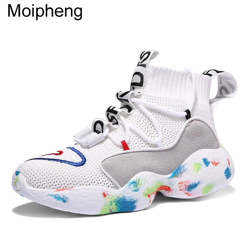 

Moipheng 2019 Women White Sneakers High Heel Casual Flats Ladies Vulcanized Shoes Fashion Black Summer Sneakers Zapatos Mujer