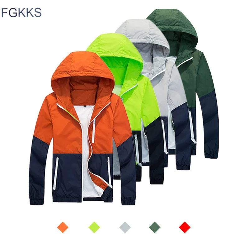 FGKKS Men Jacket Windbreake Autumn Men's Fashion Jacket Hooded Casual Male Coat Thin Men's Jackets Sunscreen FGKKS Men Jacket Windbreake Autumn Men's Fashion Jacket Hooded Casual Male Coat Thin Men's Jackets Sunscreen