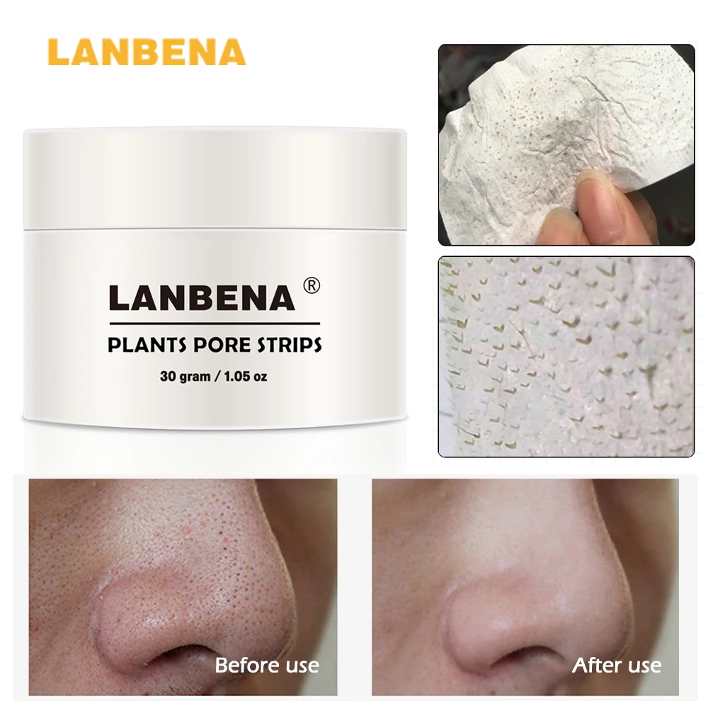 LANBENA Hyaluronic Acid Blackhead Remover Black Mask Nose Acne Aloe Treatment Deep Cleansing Oil control Face Mask Skin Care