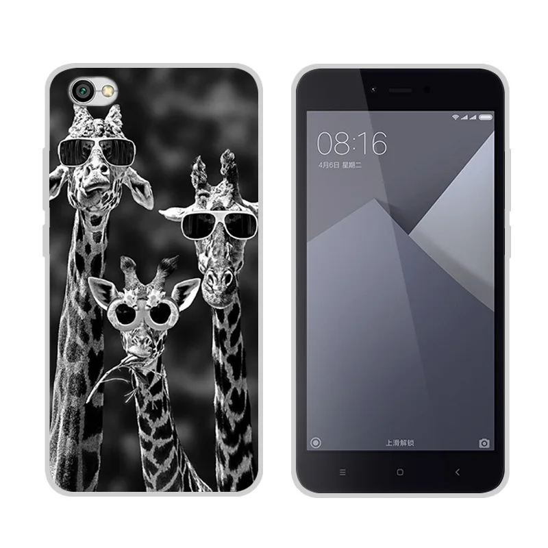 For Xiaomi Redmi Note 5A Case No Fingerprinting Cartoon TPU Soft Silicone Back Cover Redmi Note 5A 16G Phone Cases Girls Animal