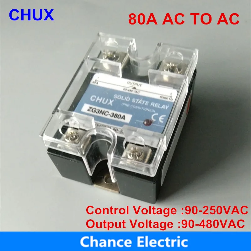 

SSR 80A 220V AC-AC Single phase Solid State Relay 80a (SSR-80AA)