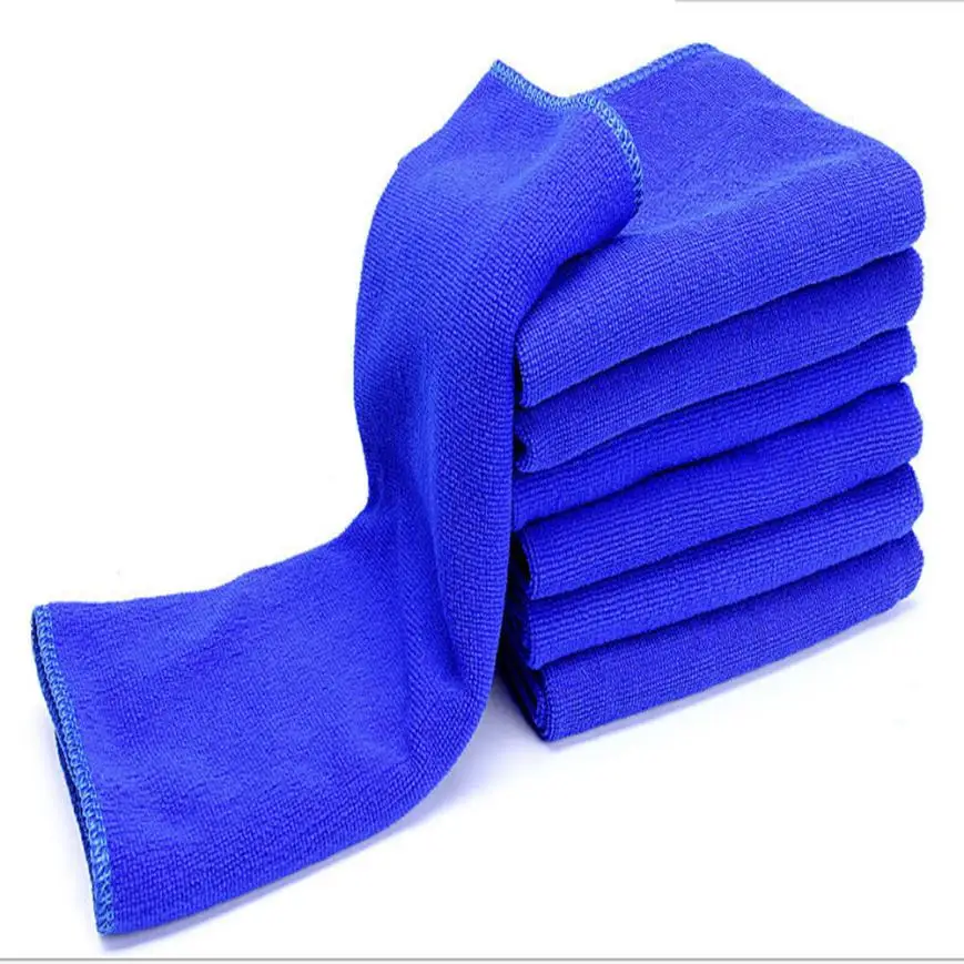 

6PCS Blue Absorbent Wash Cloth Car Auto Care Microfiber CleaninWash Dry Clean Cloth Washing Clean Wash Cloth Free Shipping #LDa