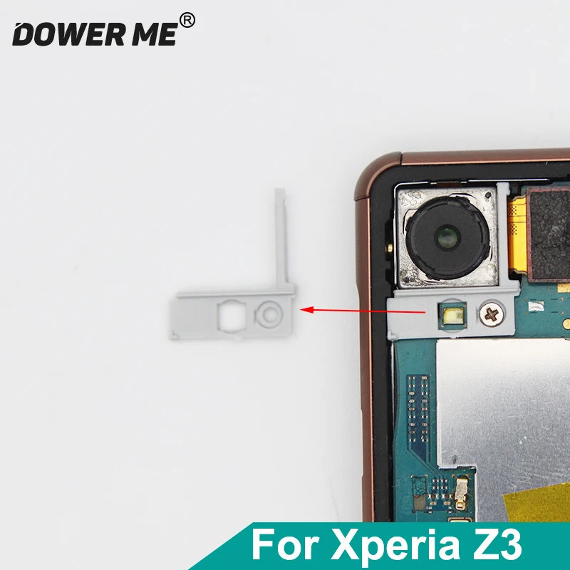 

Dower Me Back Rear Camera Holder Flash Frame Cover Small Plastic Part For Sony Xperia Z3 D6603 D6653 SOL26 Z3 Dual D6633 D6683