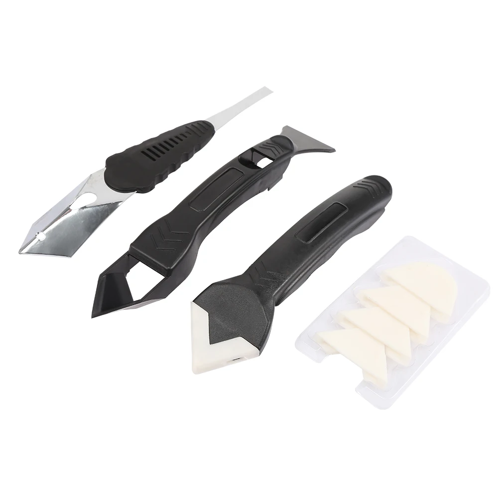 

3 in 1 Joint Sealant Silicone Grout Caulk Tool Set Remover Scraper Applicator
