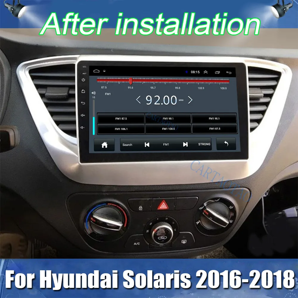 Автомобиль Taotao 9 Android навигация 2Din автомобильный Радио плеер Поддержка зеркальные ссылки Автомобильный видео мультимедийный плеер для hyundai Verna Solaris