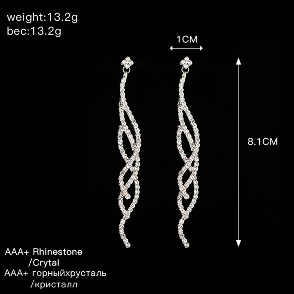 YFJEWE, новинка, модные серьги с кристаллами для женщин, стразы, супер длинные серьги, модное ювелирное изделие, висячие серьги, вечерние, подарок, E388