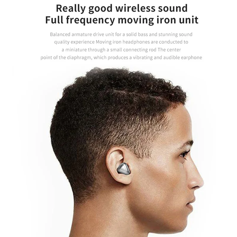 Teamyo T50 TWS Bluetooth гарнитура Беспроводные наушники Handfree 360 Вращение спортивные для
