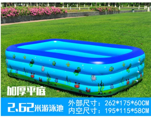 Intime для взрослых, детский надувной бассейн, детский бассейн с океаном, большой пластиковый детский бассейн, экологичный - Цвет: 3C 262x175x60