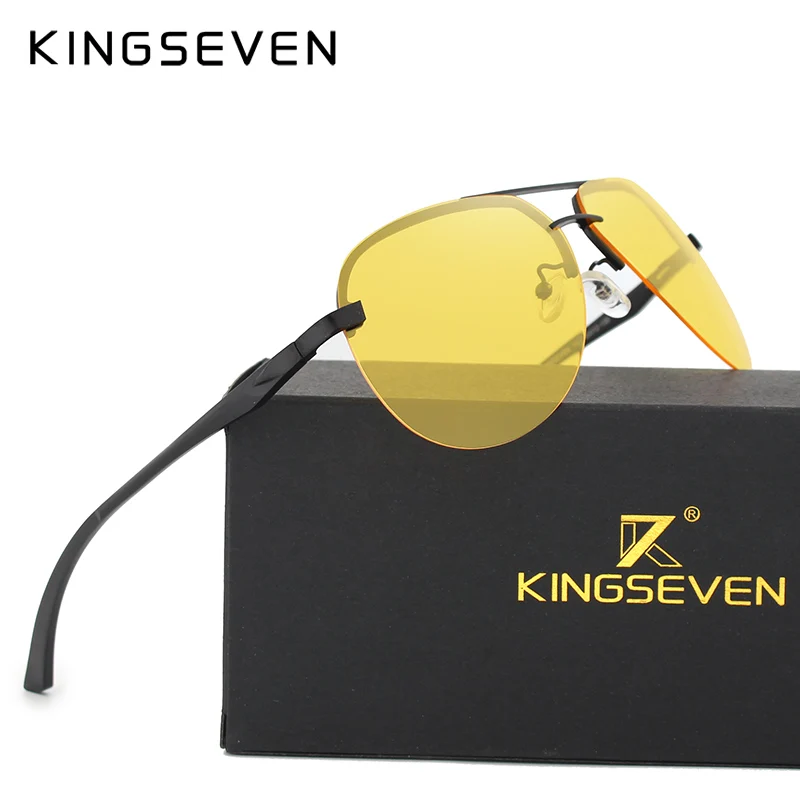 Мужские солнцезащ. Очки ночного видения KINGSEVEN черно красные солнцезащитные очки