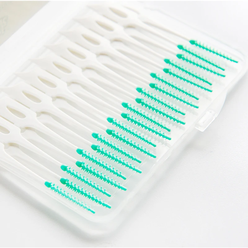 Мягкая силиконовая межзубная щетка, Экологичная Стоматологическая межзубная щётка для взрослых, чистящая зубная нить, зубочистка, инструмент для ухода за полостью рта