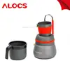Alocs pícnic al aire libre, estufa de café portátil para acampar con dos tazas de café, olla CW-EM01 ► Foto 2/4