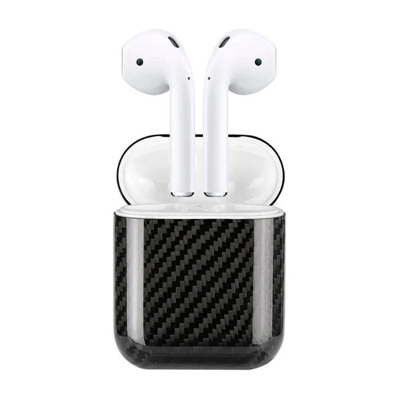 Чехол из углеродного волокна для Apple AirPods беспроводной зарядный чехол Bluetooth наушники крышка для AirPods 2 Air Углеродные аксессуары