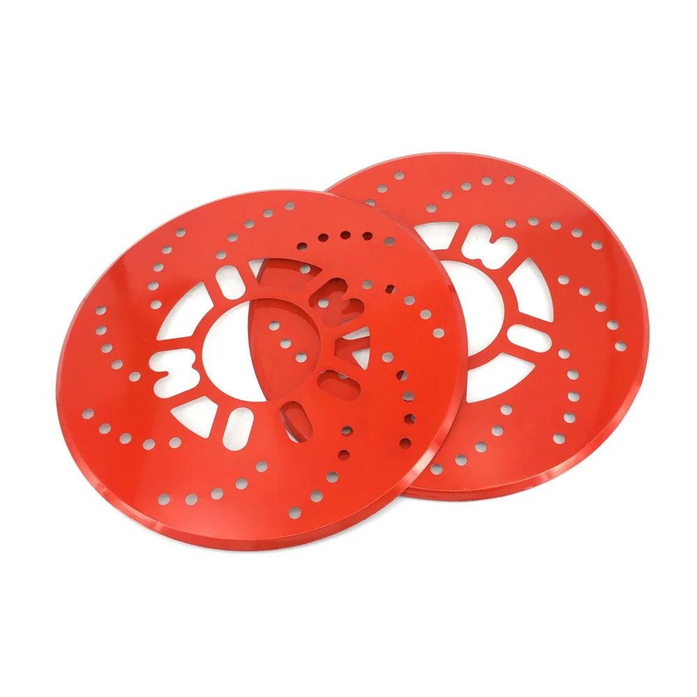 HUANLISUN 2 шт. Автомобильный Универсальный 25 см утолщенный алюминиевый дисковый тормоз ротор гоночные Чехлы Декоративные барабаны - Название цвета: Красный