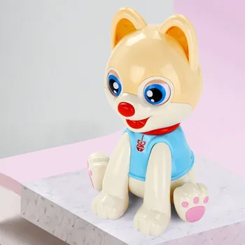 

1pc Robot Dog with Music Light Shine Intelligent Electronic Robot Walking Dog Puppy Action Toy