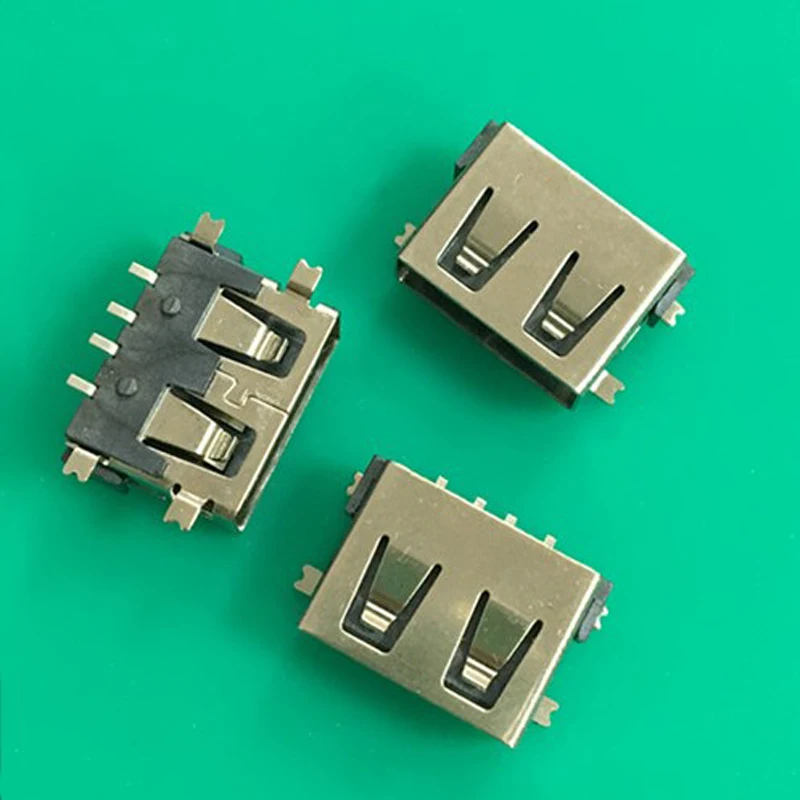A Type Short Form No Crimping USB Connector Plug Female Seat SMD 10mm
