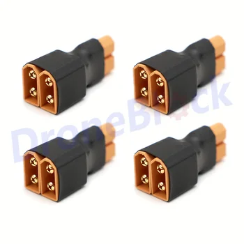 

4PCS XT60 Harness for 2 Packs in Parallel Parallel Head Change-over Plug Connectors Battery Aircraft Car Model